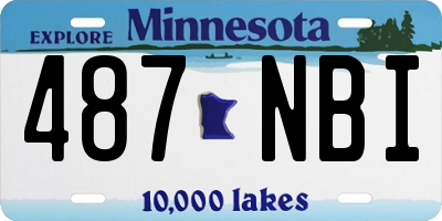 MN license plate 487NBI