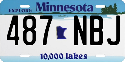 MN license plate 487NBJ