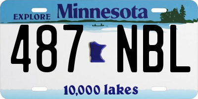 MN license plate 487NBL