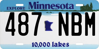 MN license plate 487NBM