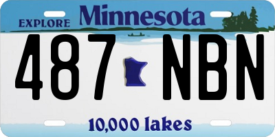 MN license plate 487NBN