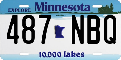 MN license plate 487NBQ