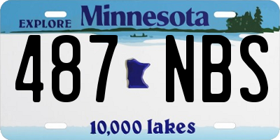 MN license plate 487NBS