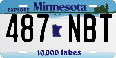 MN license plate 487NBT