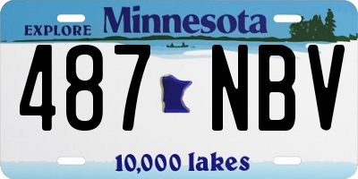 MN license plate 487NBV
