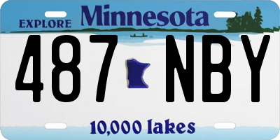 MN license plate 487NBY