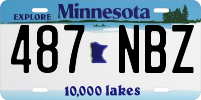 MN license plate 487NBZ