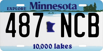 MN license plate 487NCB
