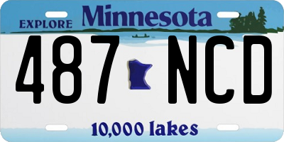 MN license plate 487NCD