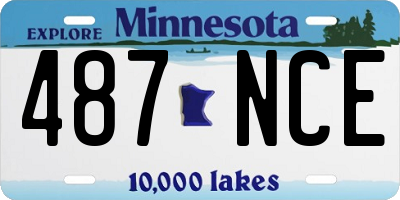 MN license plate 487NCE