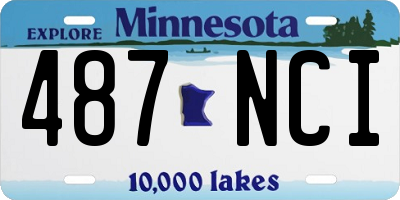 MN license plate 487NCI
