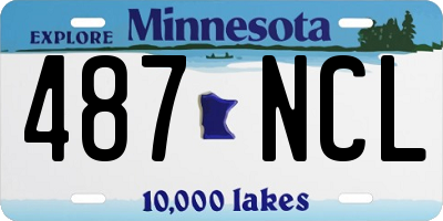 MN license plate 487NCL