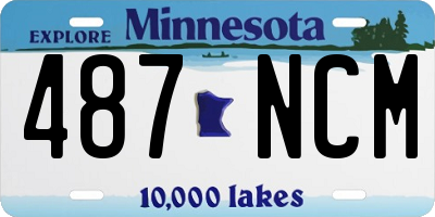MN license plate 487NCM