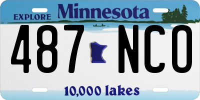 MN license plate 487NCO