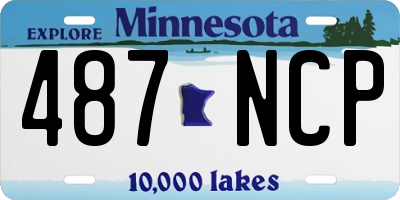 MN license plate 487NCP