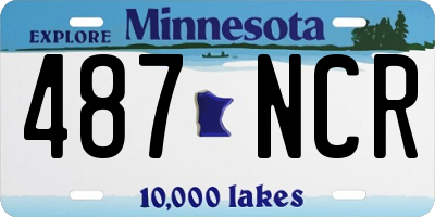 MN license plate 487NCR