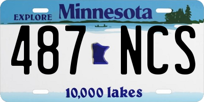 MN license plate 487NCS