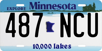 MN license plate 487NCU