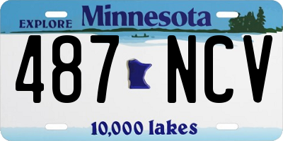 MN license plate 487NCV