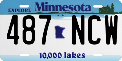 MN license plate 487NCW