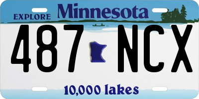 MN license plate 487NCX