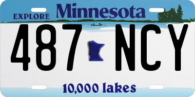 MN license plate 487NCY