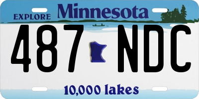MN license plate 487NDC