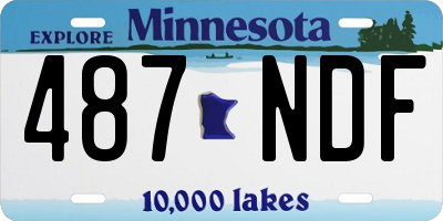 MN license plate 487NDF