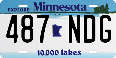 MN license plate 487NDG