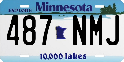 MN license plate 487NMJ