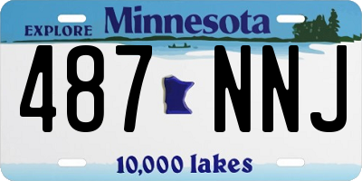 MN license plate 487NNJ