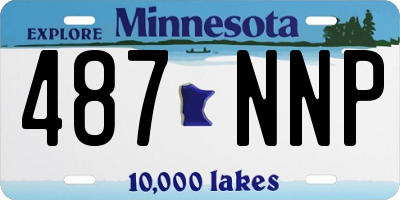 MN license plate 487NNP