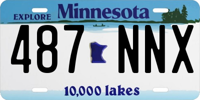 MN license plate 487NNX