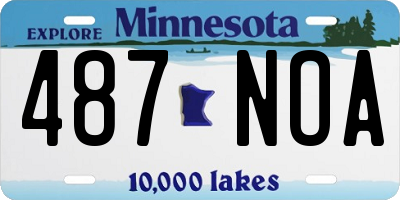 MN license plate 487NOA