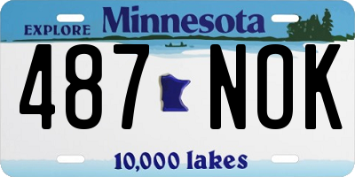 MN license plate 487NOK