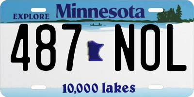 MN license plate 487NOL