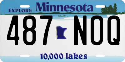 MN license plate 487NOQ