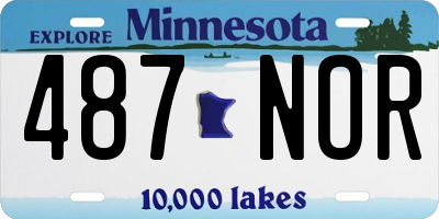 MN license plate 487NOR