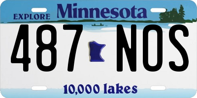 MN license plate 487NOS