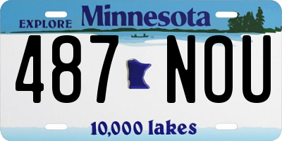 MN license plate 487NOU