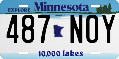 MN license plate 487NOY