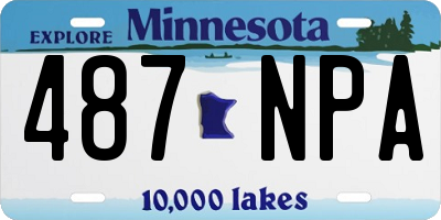 MN license plate 487NPA