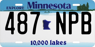 MN license plate 487NPB