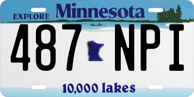 MN license plate 487NPI