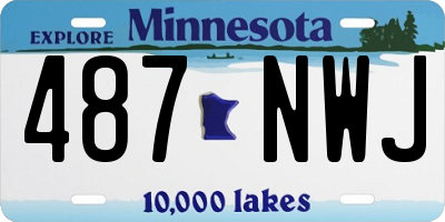 MN license plate 487NWJ