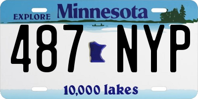 MN license plate 487NYP