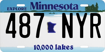 MN license plate 487NYR