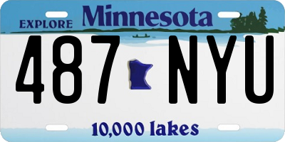 MN license plate 487NYU