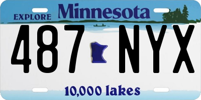 MN license plate 487NYX