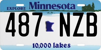 MN license plate 487NZB